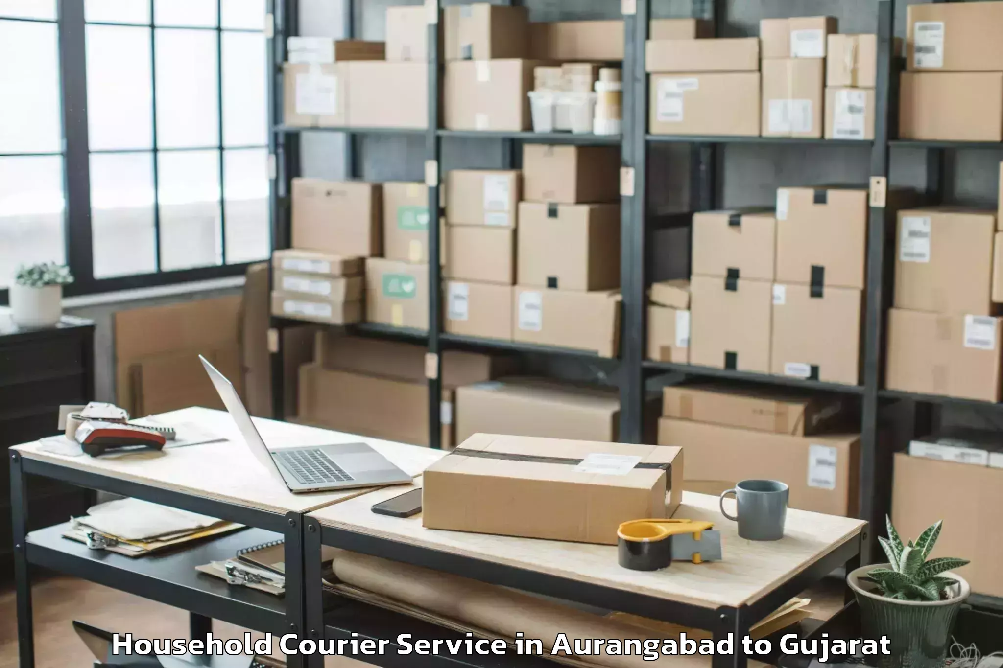 Book Aurangabad to Khambhalia Household Courier